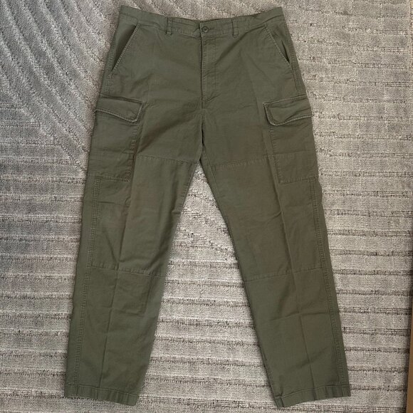 Uniqlo - Olive / Khaki Cargo Pants - Size XL (Waist=36) - Picture 1 of 15